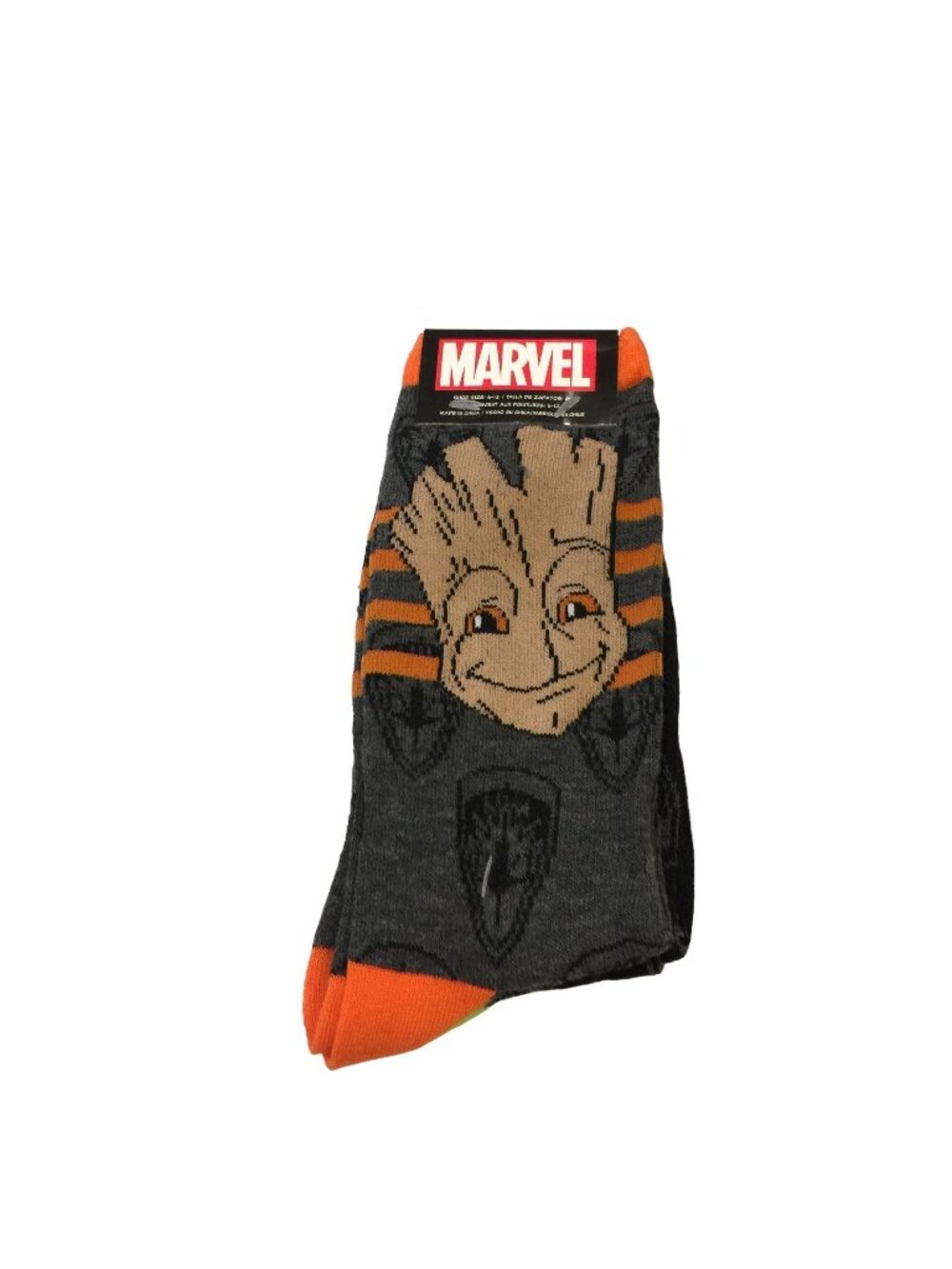 Marvel Guardians of the Galaxy Groot Rocket Men's 6-12 Crew Socks Set of 2